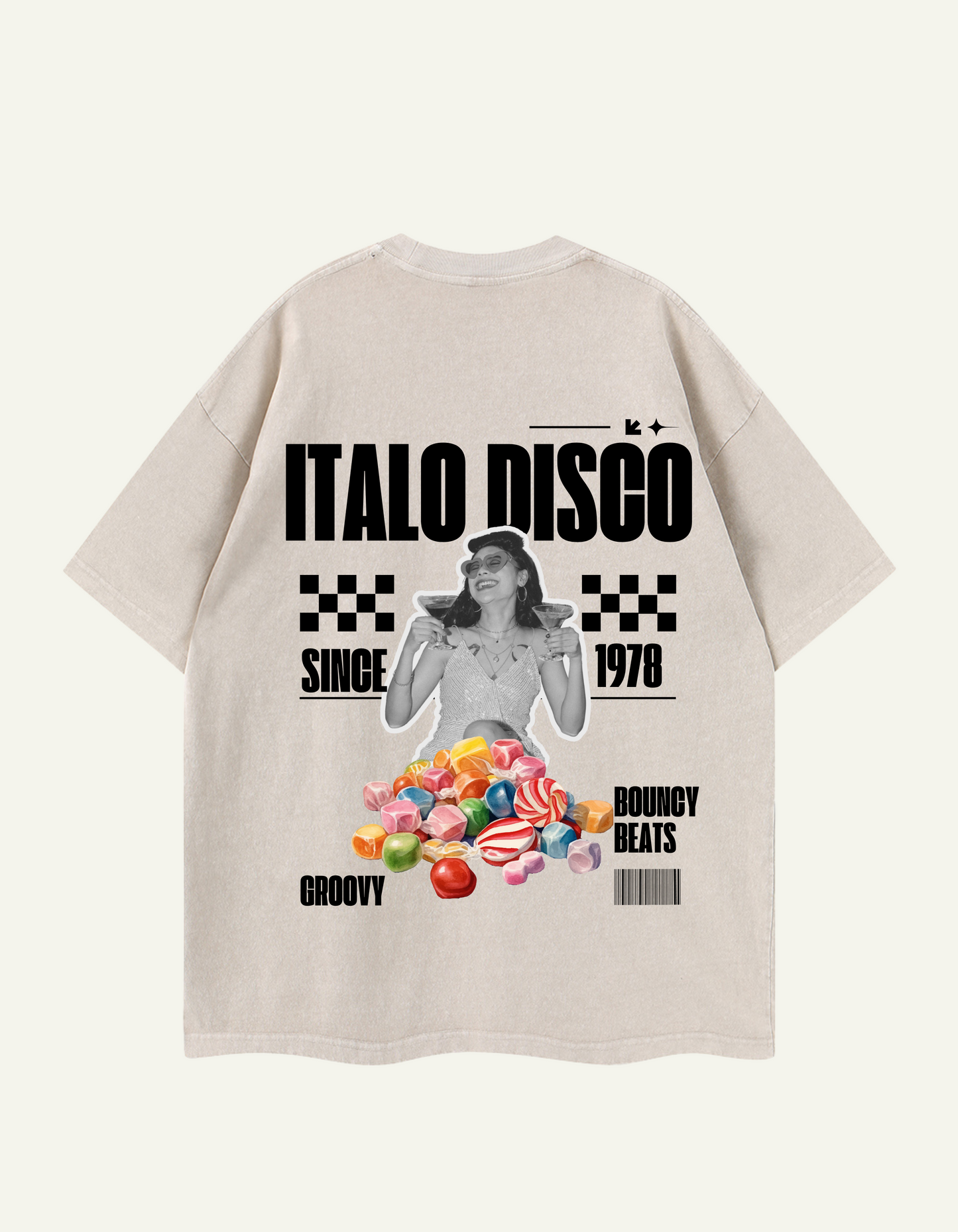 Italo Disco Heavy T-Shirt - 100 % Cotton