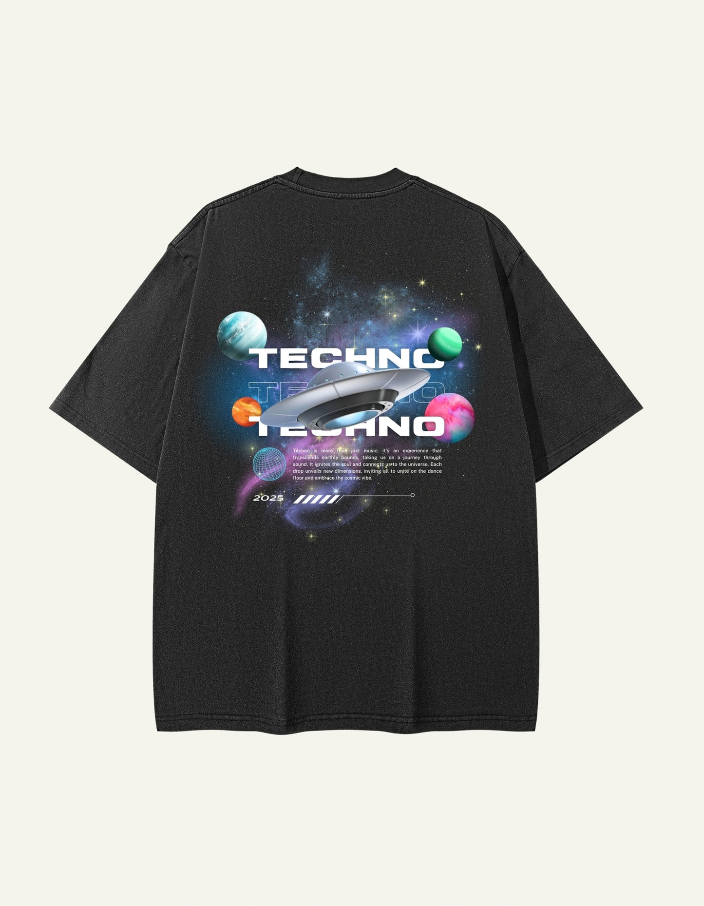 Galactic Techno Heavy T-Shirt - 100% Cotton