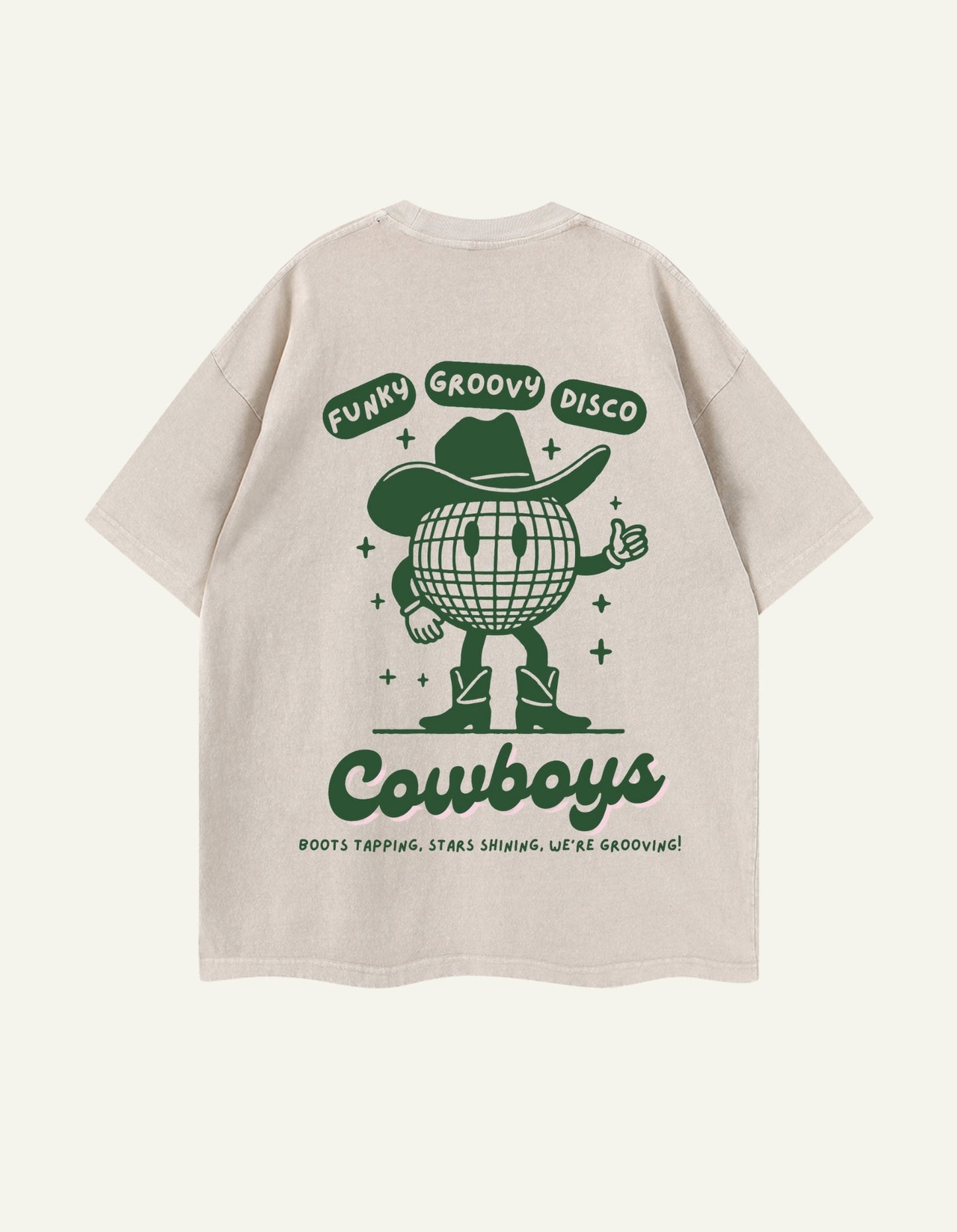 Groovy Cowboys Heavy T-Shirt - 100% Cotton