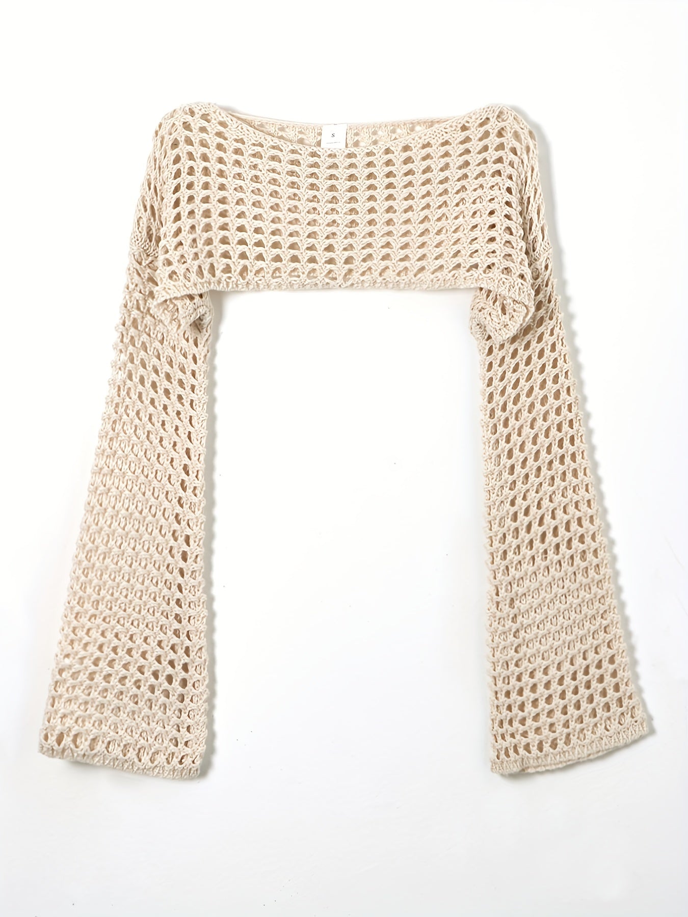White Fishnet Cropped Top