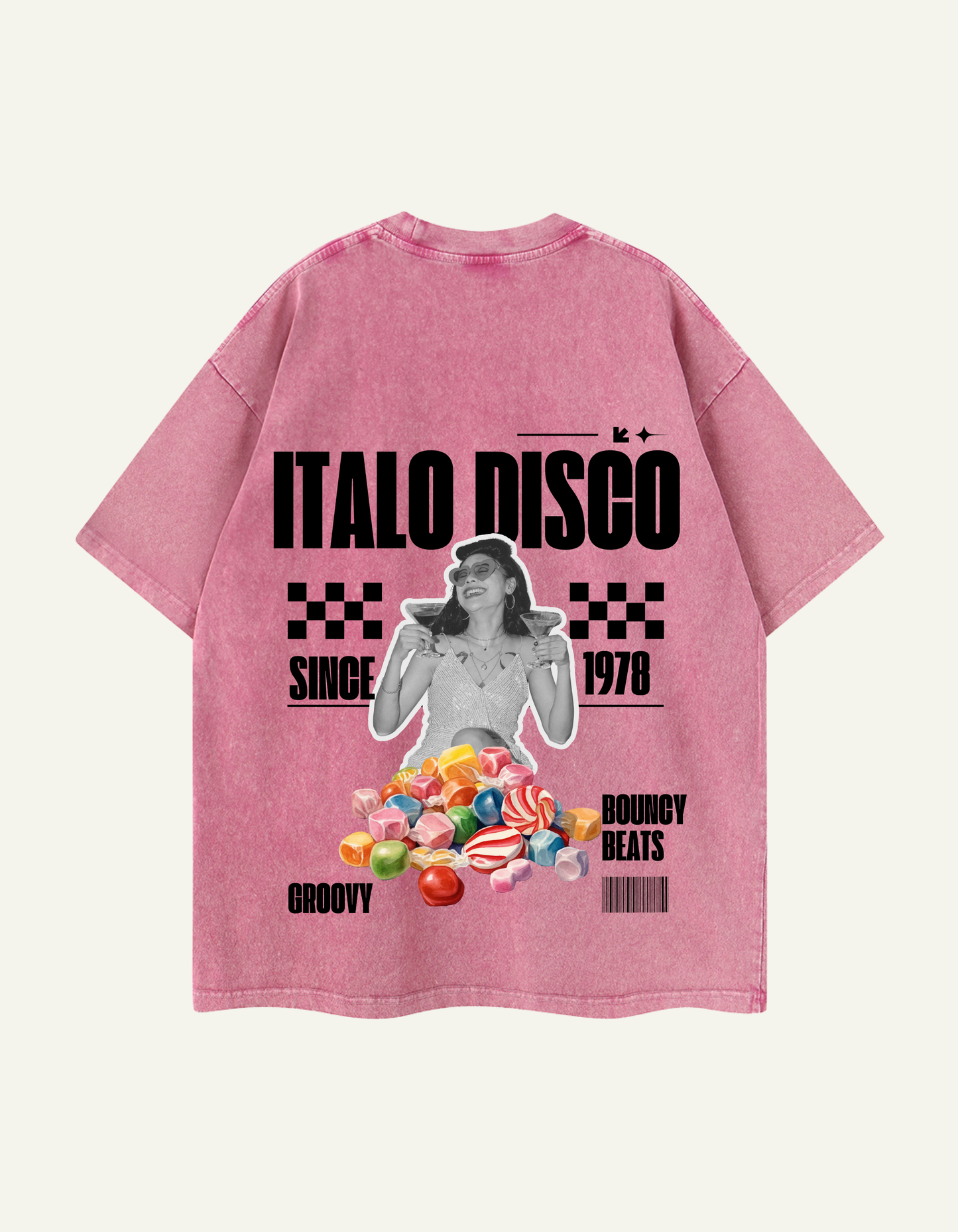 Italo Disco Heavy T-Shirt - 100 % Cotton