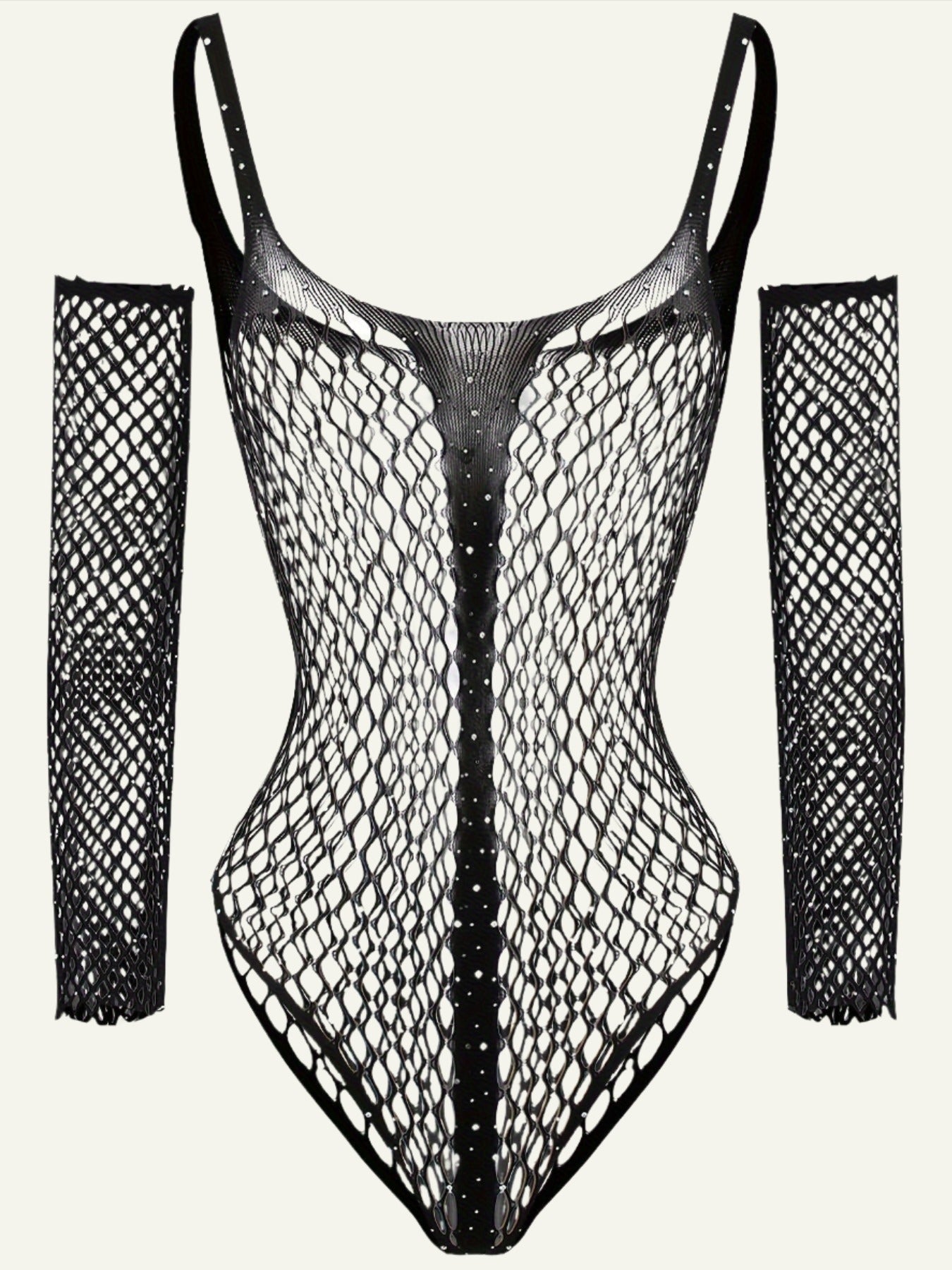 Glitter See-Through Bodysuit