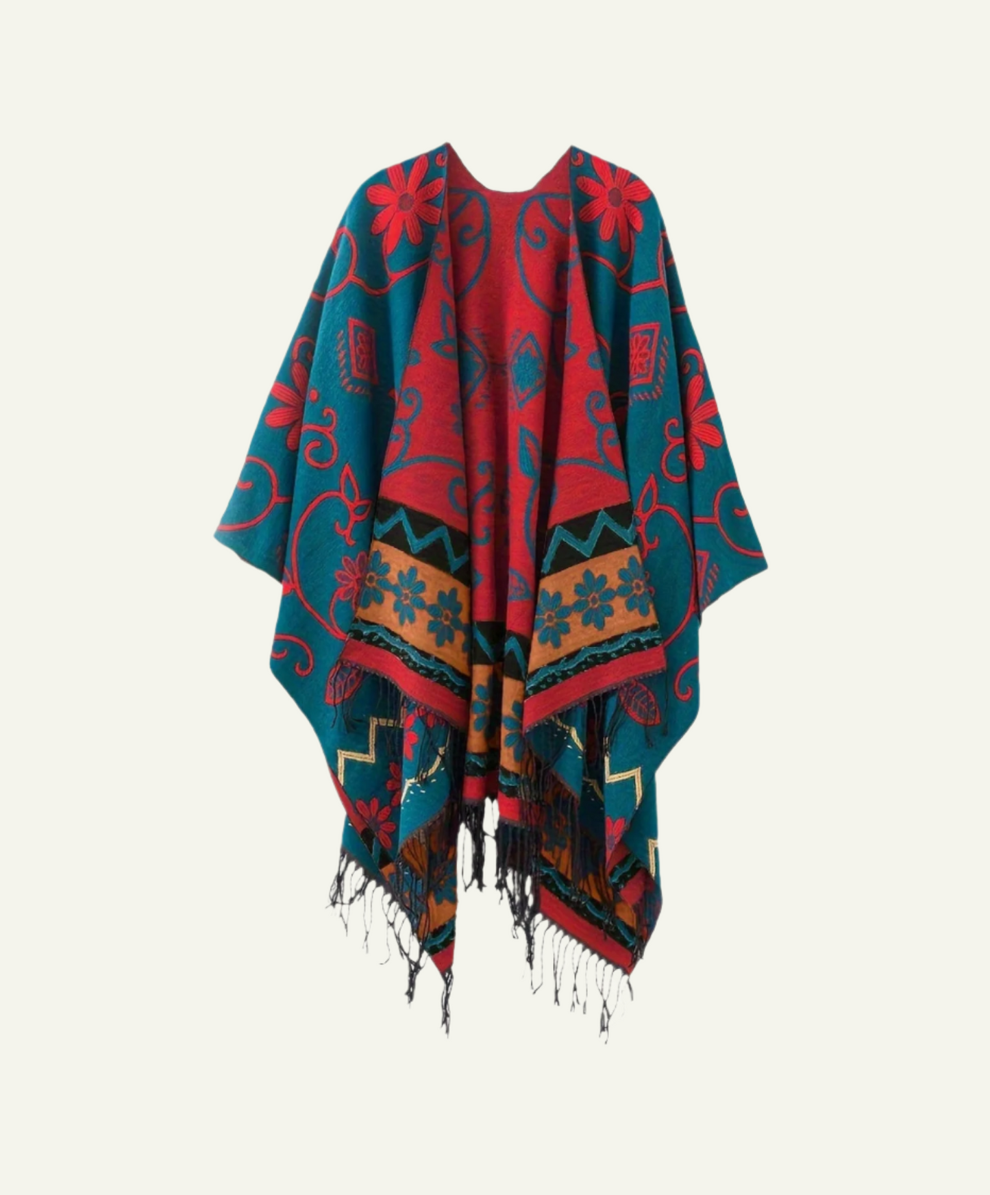 Trippy Flower Poncho