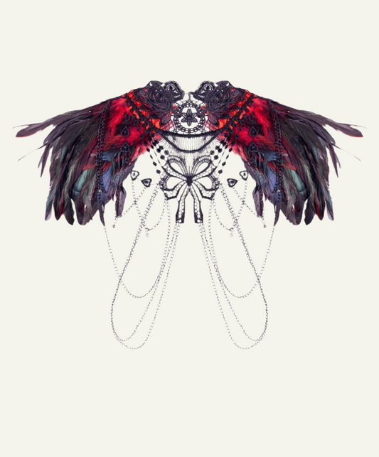 Red Dragon Feather Harness
