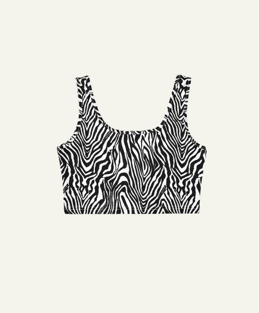 Zebra Crop Tank Top