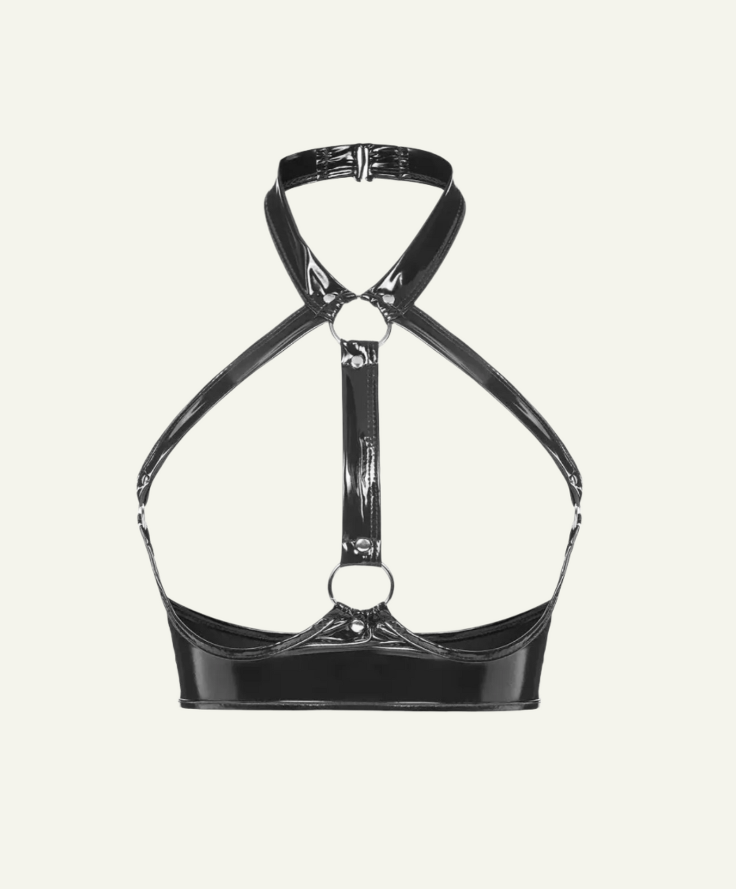 Tits Cut Out Latex Bustier Top