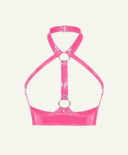 Tits Cut Out Latex Barbie Bustier Top