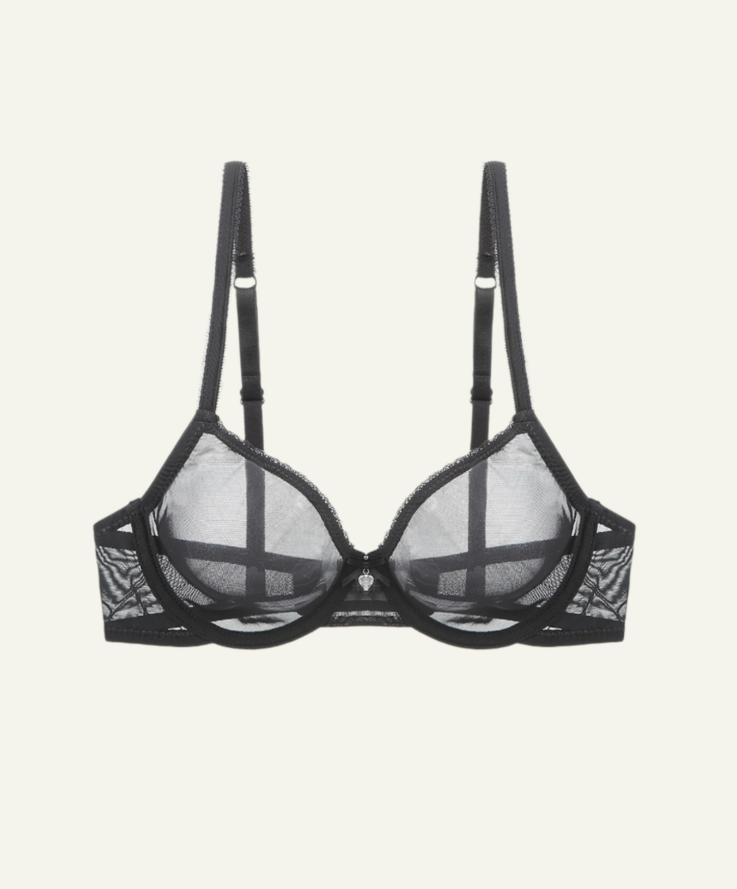 Transparent Thin Mesh Unlined Rave Bra
