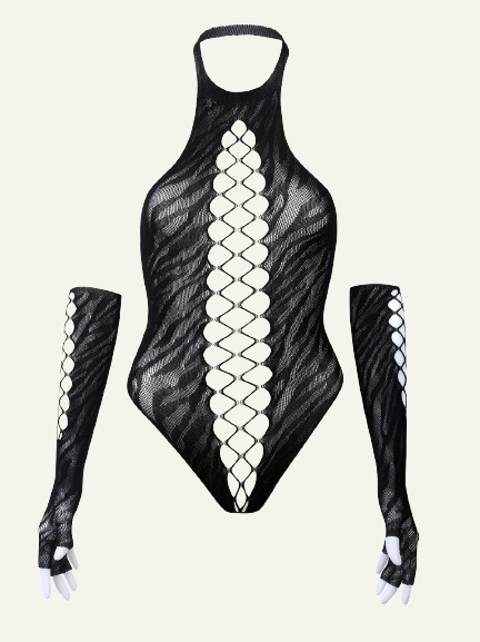 Fishnet Tiger Bodysuit