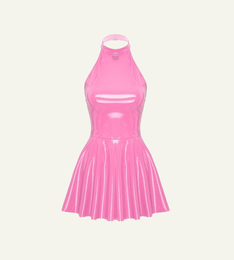 Pink Latex Barbie Dress