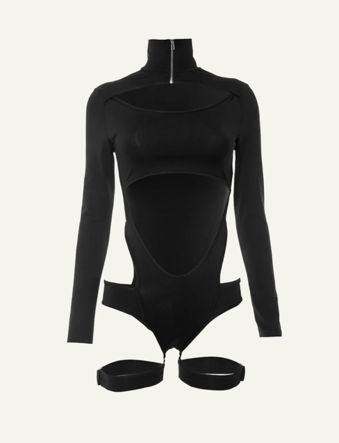 Cut Out Bodysuit with Suspenders