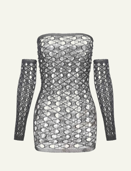 Hollow Out Fishnet Dress