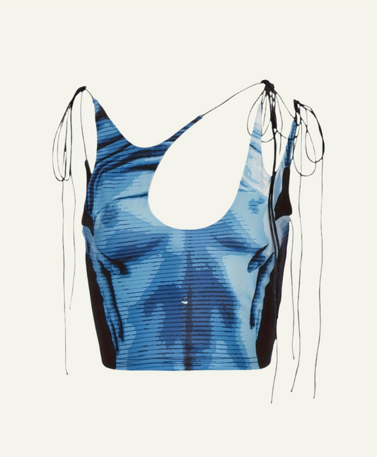 Asymmetrical Bodypaint Cut Out Top