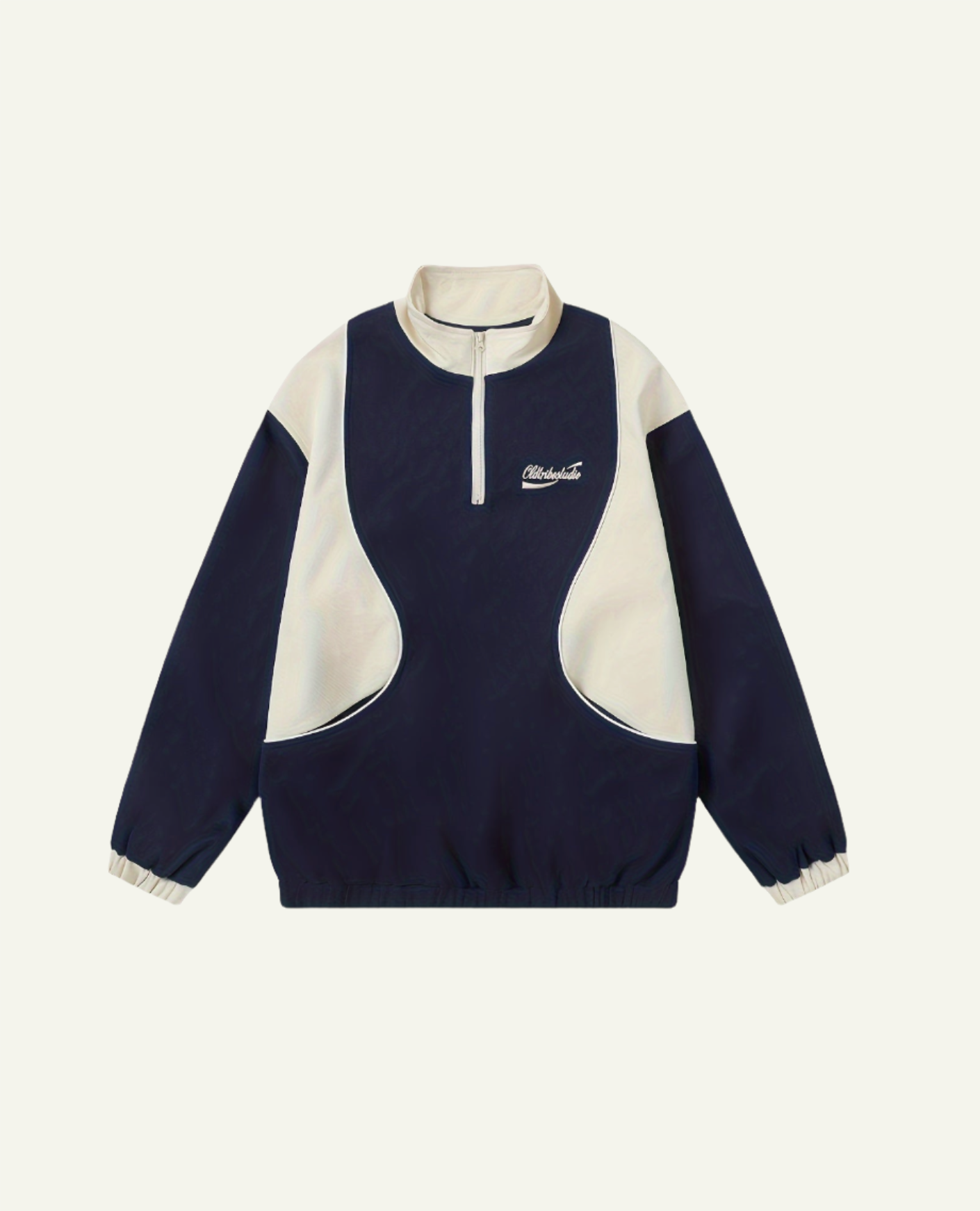 Zippered Collar Long Sleeve