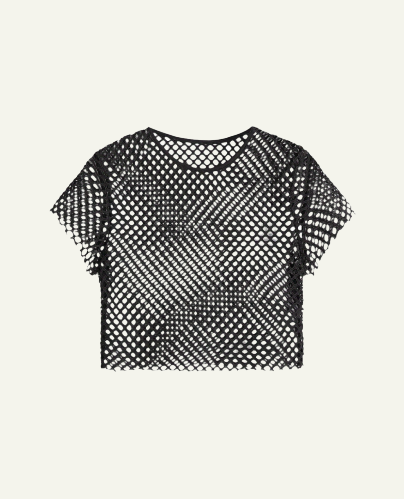Cropped Fishnets Top