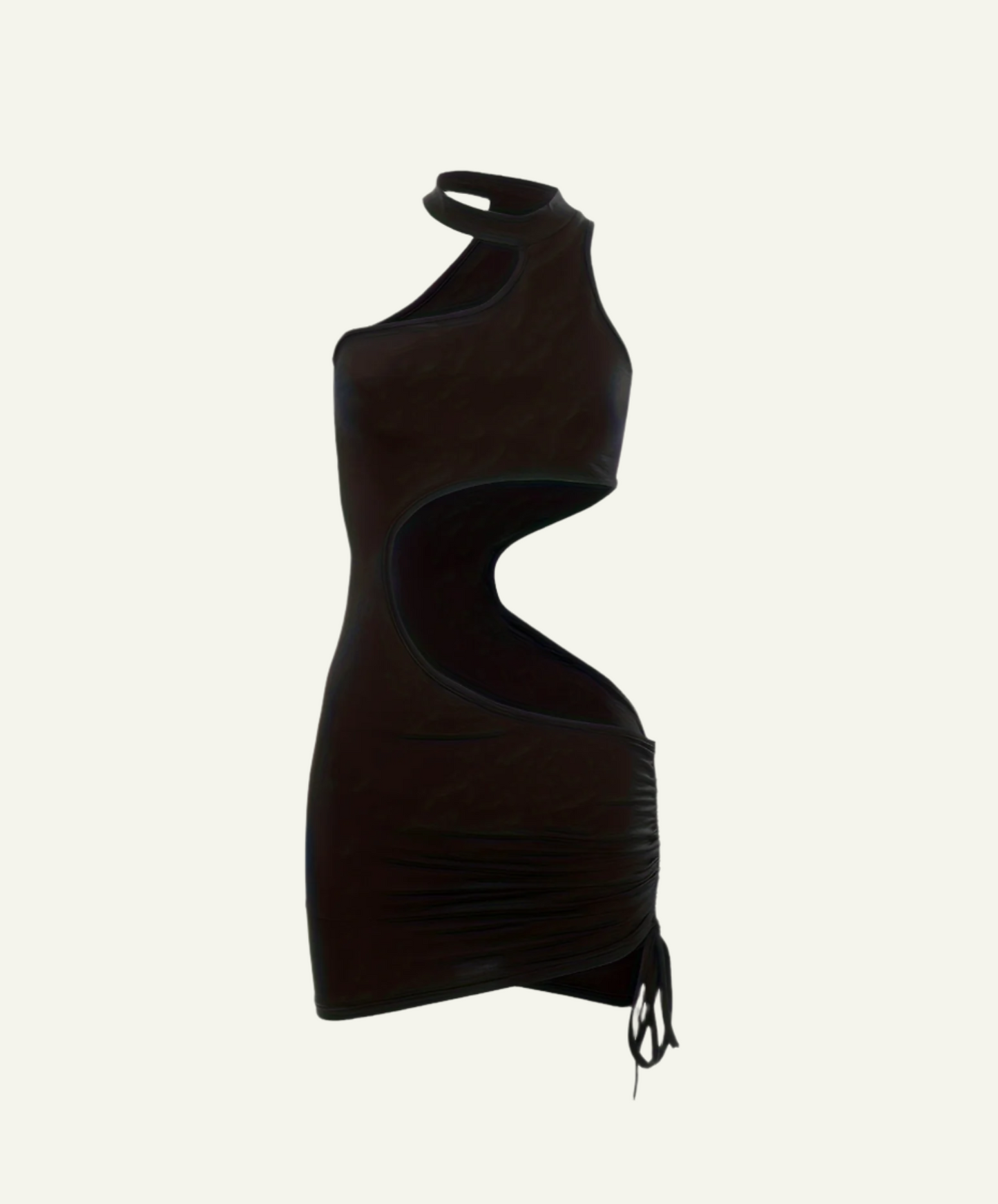 Rave Queen Halter Cut Out Mini Dress