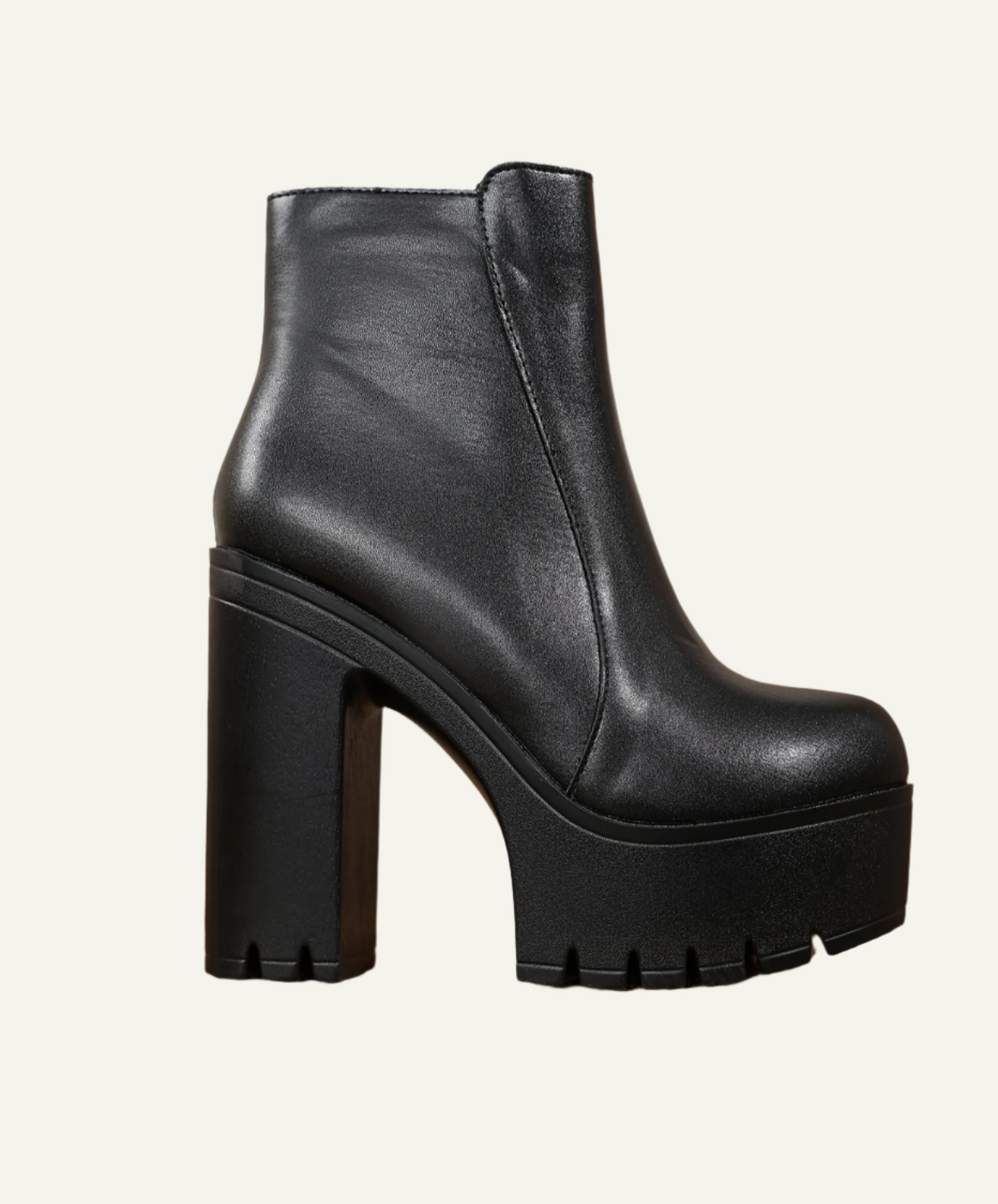 Platform Side Zipper Boots