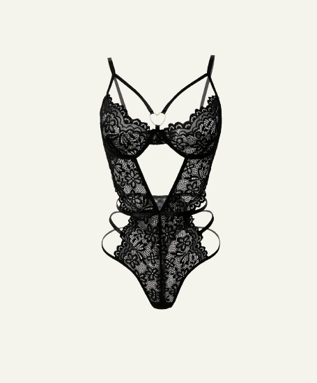 Cut Out Heart Linked Bodysuit