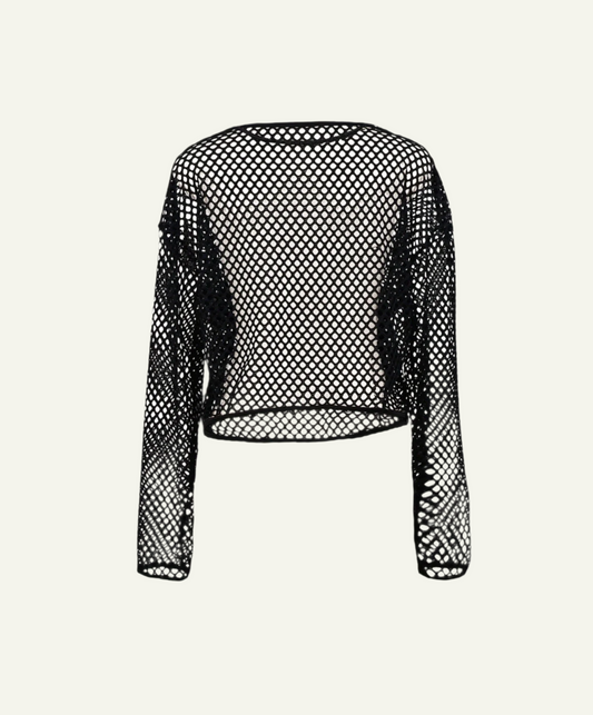 Fishnet Long Sleeve Pullover