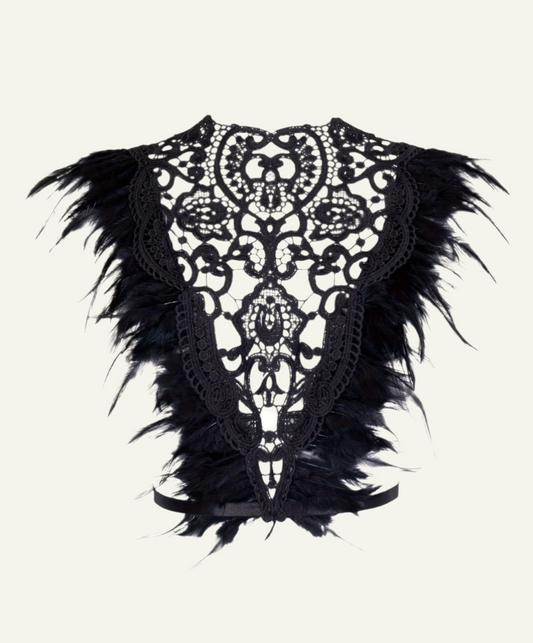 Black Swan Feather Bustier
