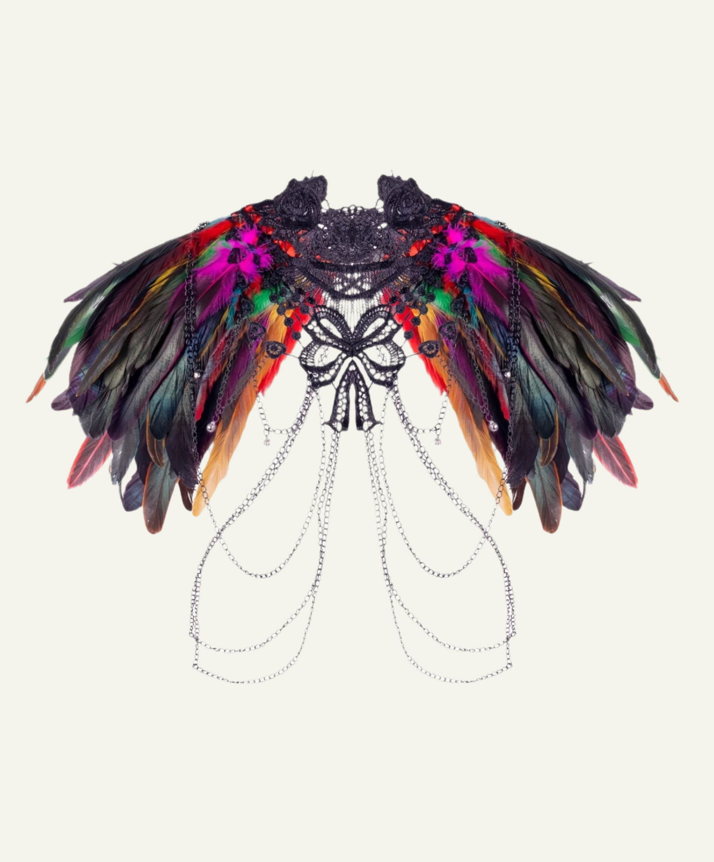 Colorful Parrot Feather Harness