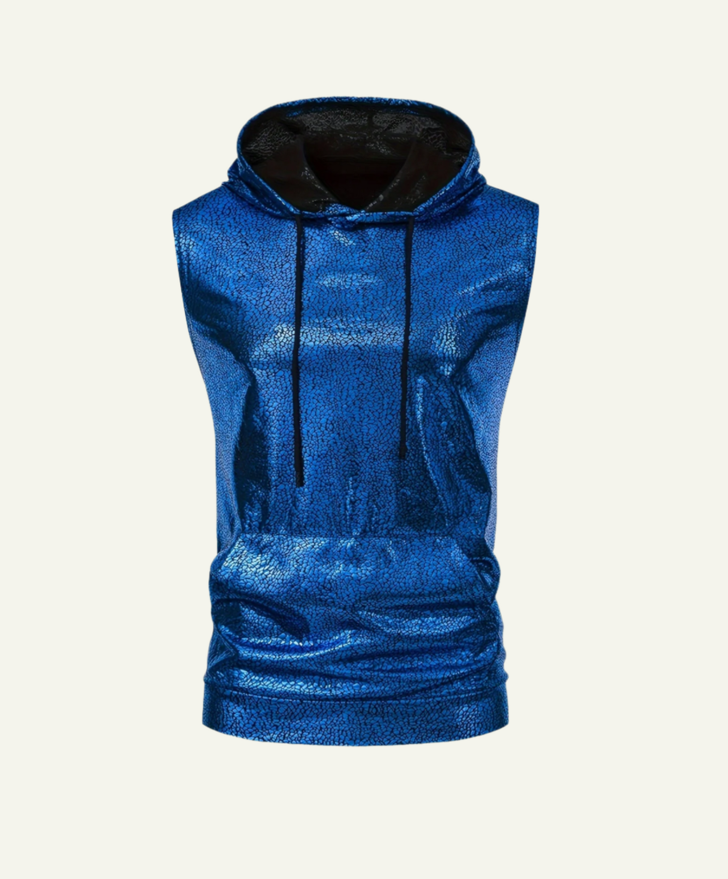 Metallic Snake Skin Tank Top with Hood