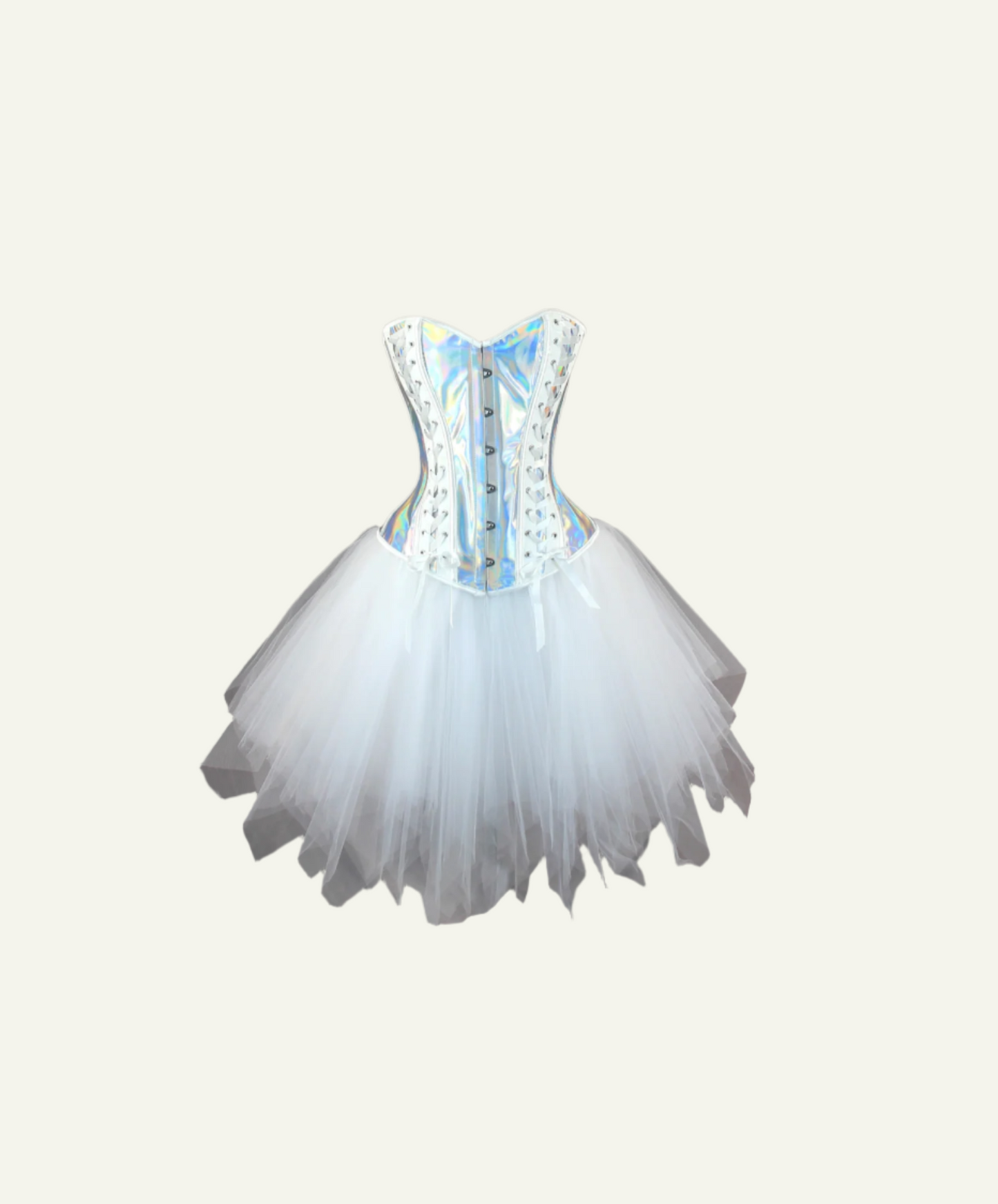 Intergalactic Backless Corset with Mesh Layered Puffy Skirt