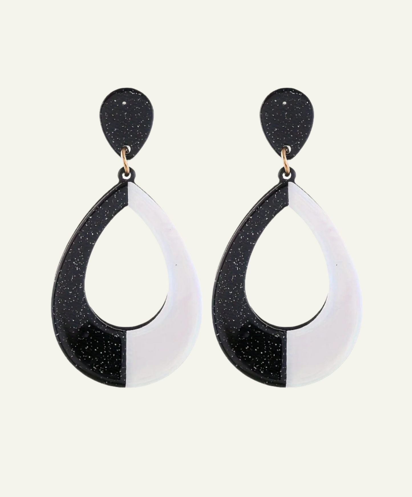Black & White Drop Earrings