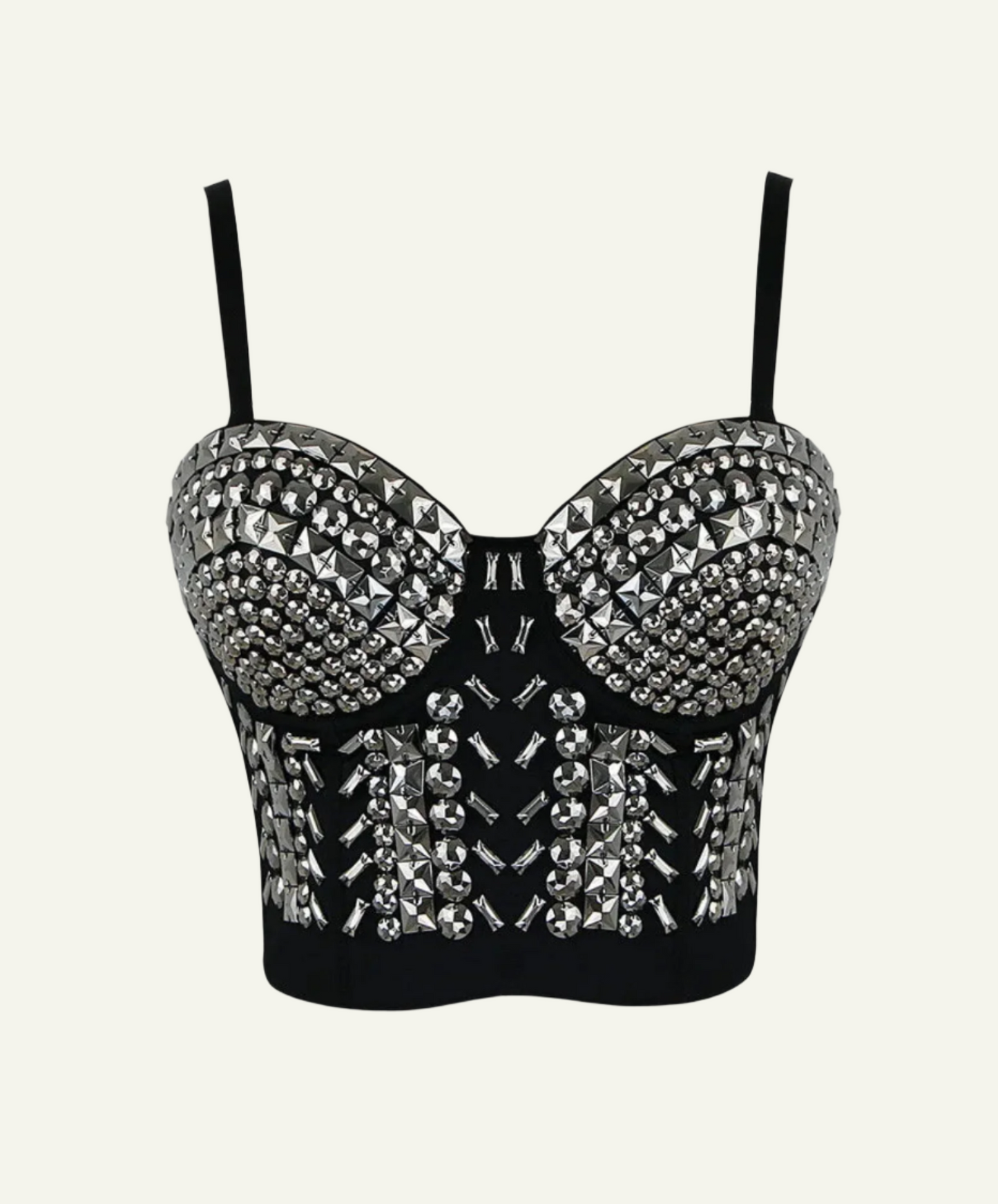 Spiky Rhinestone Steampunk Corset