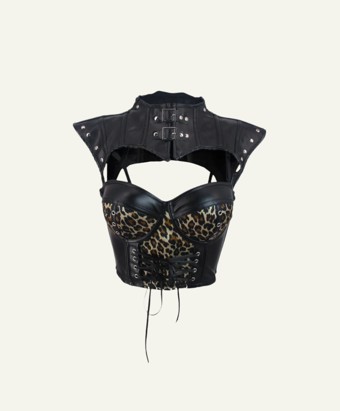 Leopard Leather Bustier