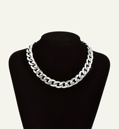 Heavy Steel Chain Necklace
