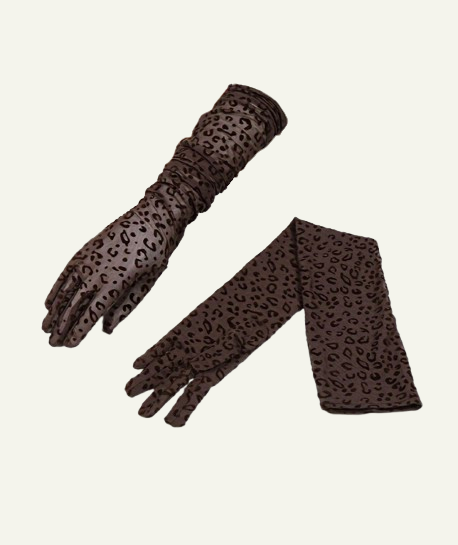 Leopard Lace Gloves