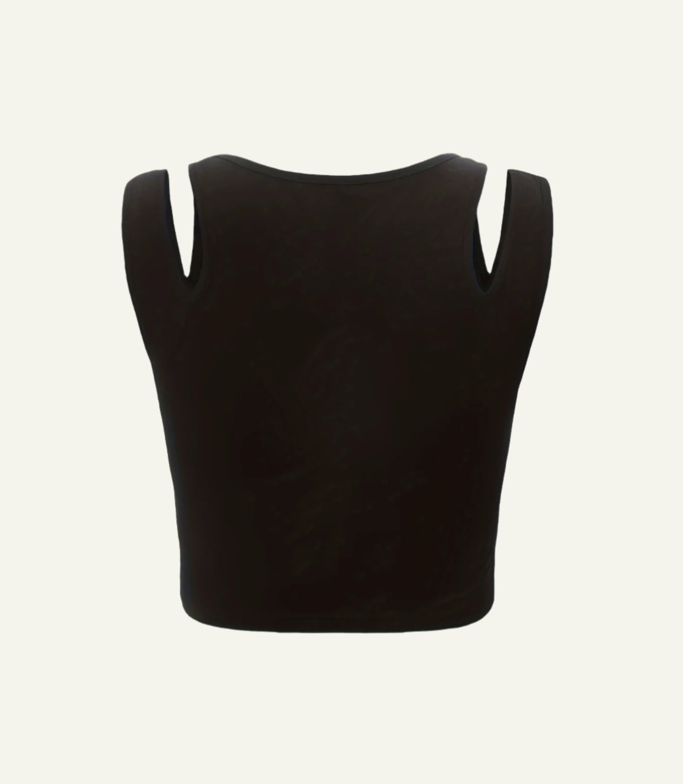 Shoulder Cut Out Crew Neck Top