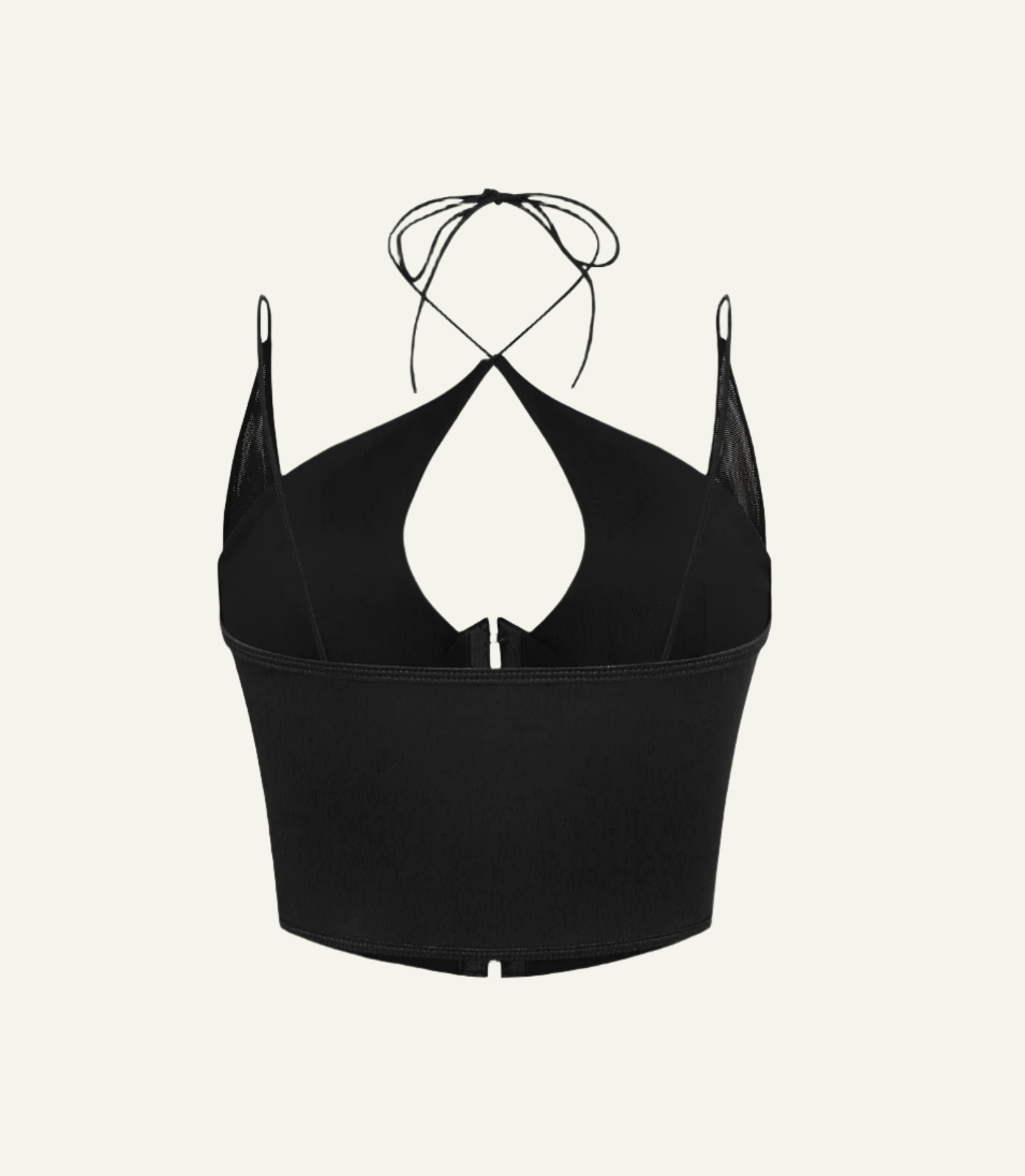 Cropped Mesh Halter Neck Corset