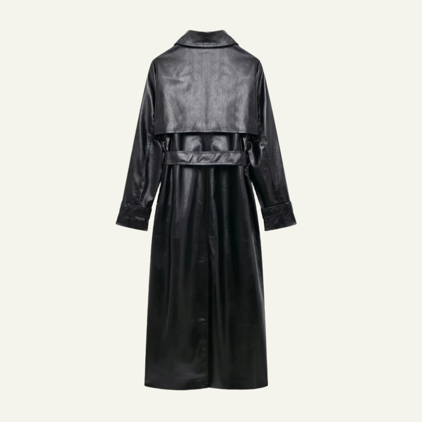 Faux Leather Trenchcoat