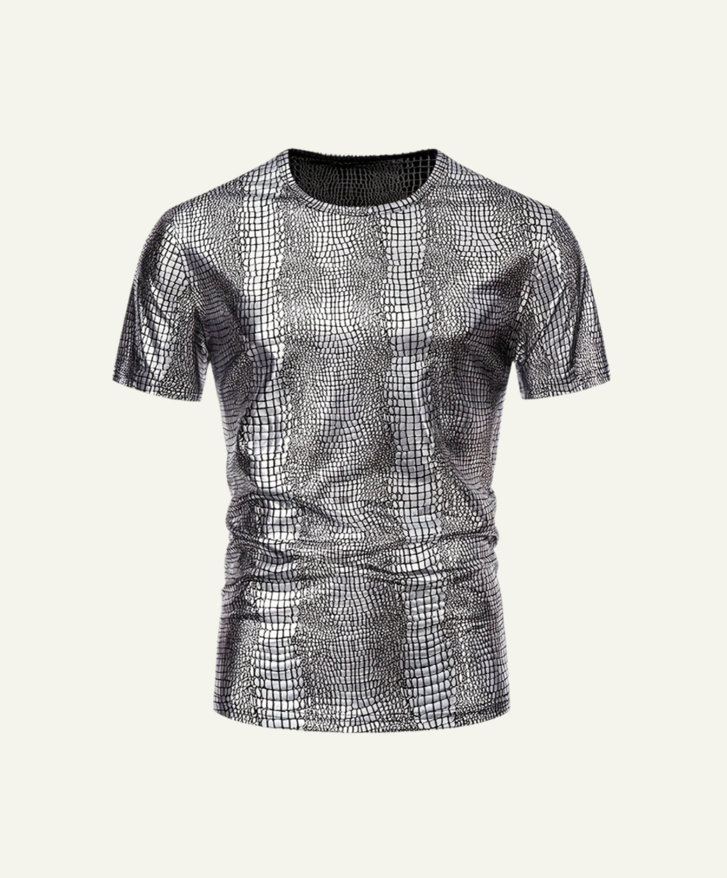 Spacy Metallic Snake Skin T-Shirt