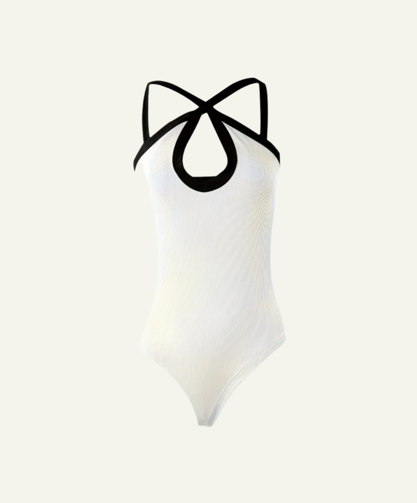 Crisscross Contrast Bodysuit