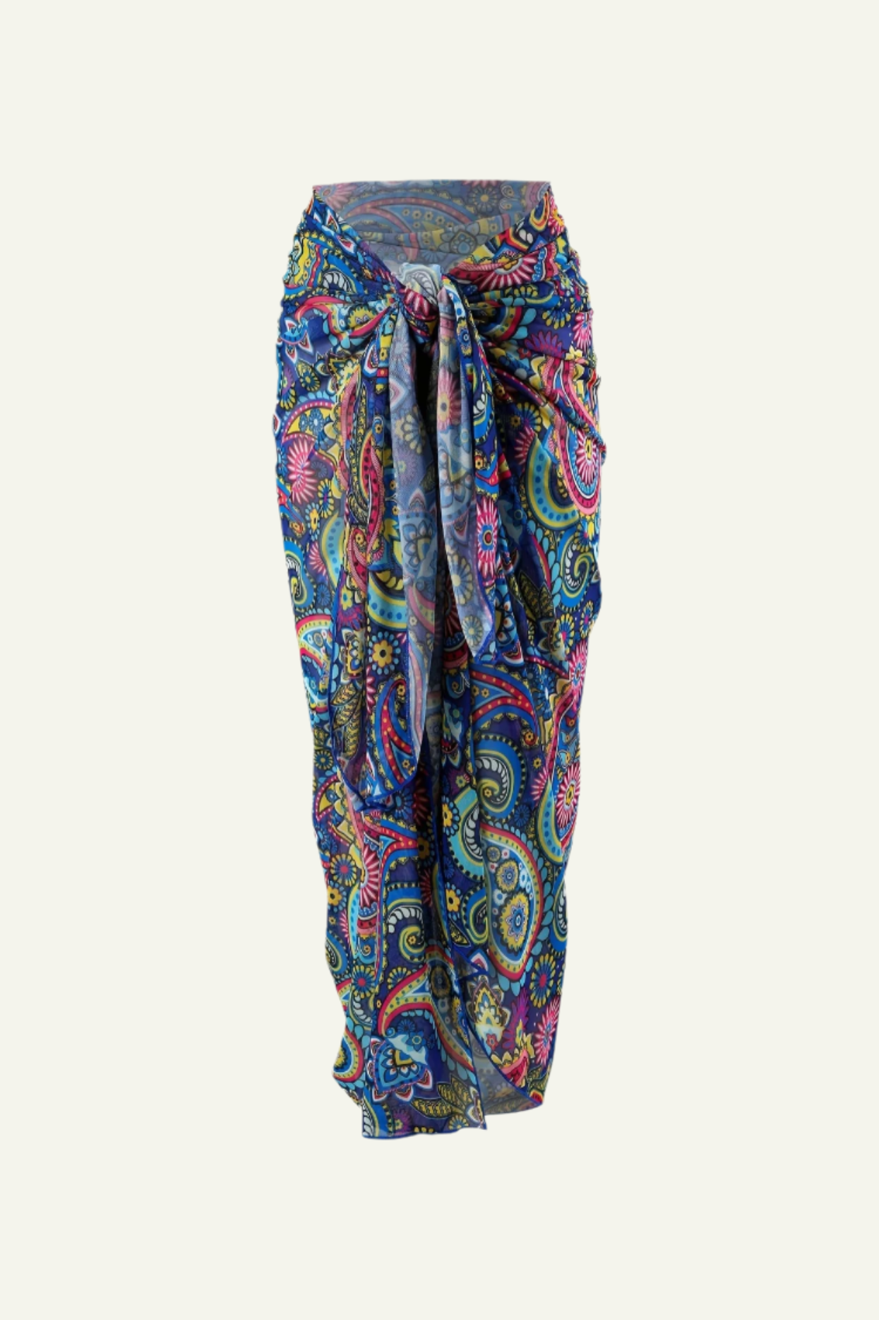 Trippy Paisley Floral Cover Up Skirt