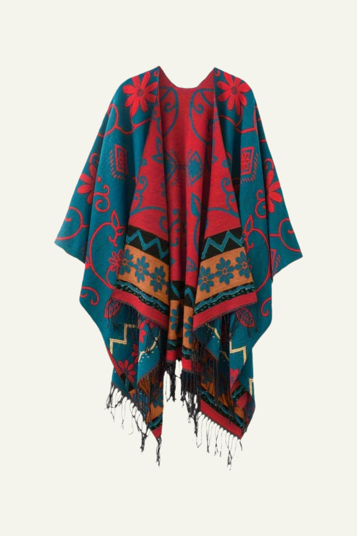 Trippy Flower Poncho