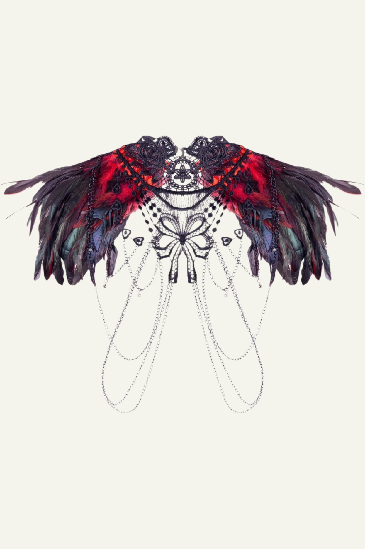 Red Dragon Feather Harness