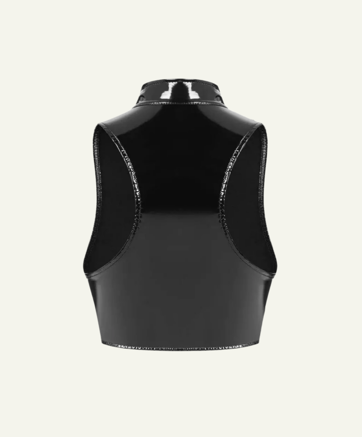 Cropped Latex Vest