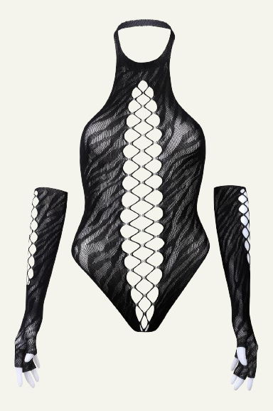 Fishnet Tiger Bodysuit