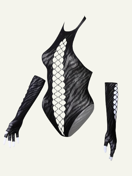 Fishnet Tiger Bodysuit