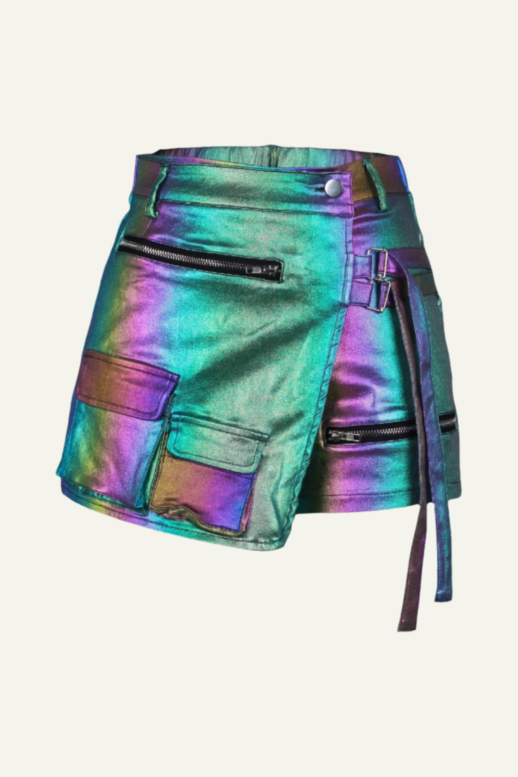 Metallic Glossy Rainbow Shorts