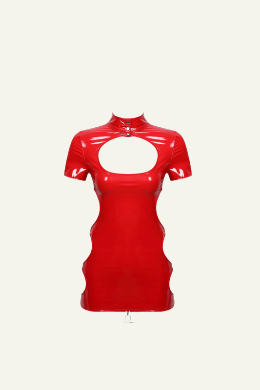 Sinful Red Latex Dress