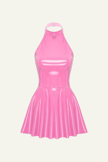 Pink Latex Barbie Dress