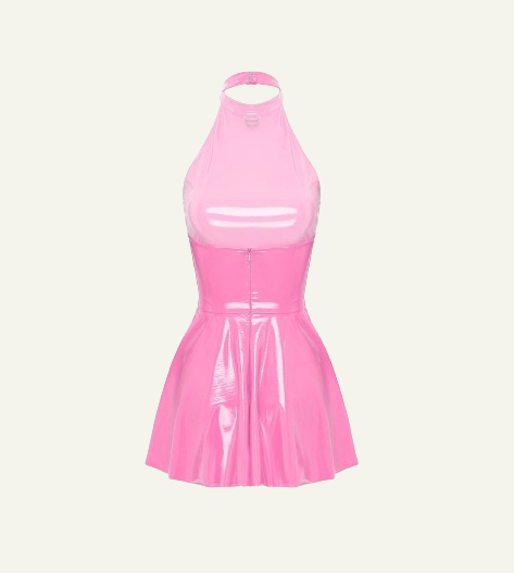 Pink Latex Barbie Dress