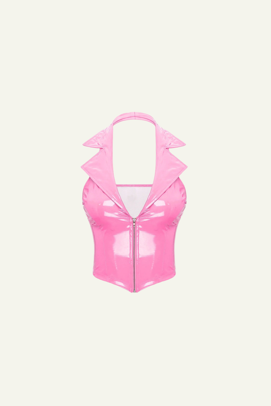 Latex Barbie Vest with Collar