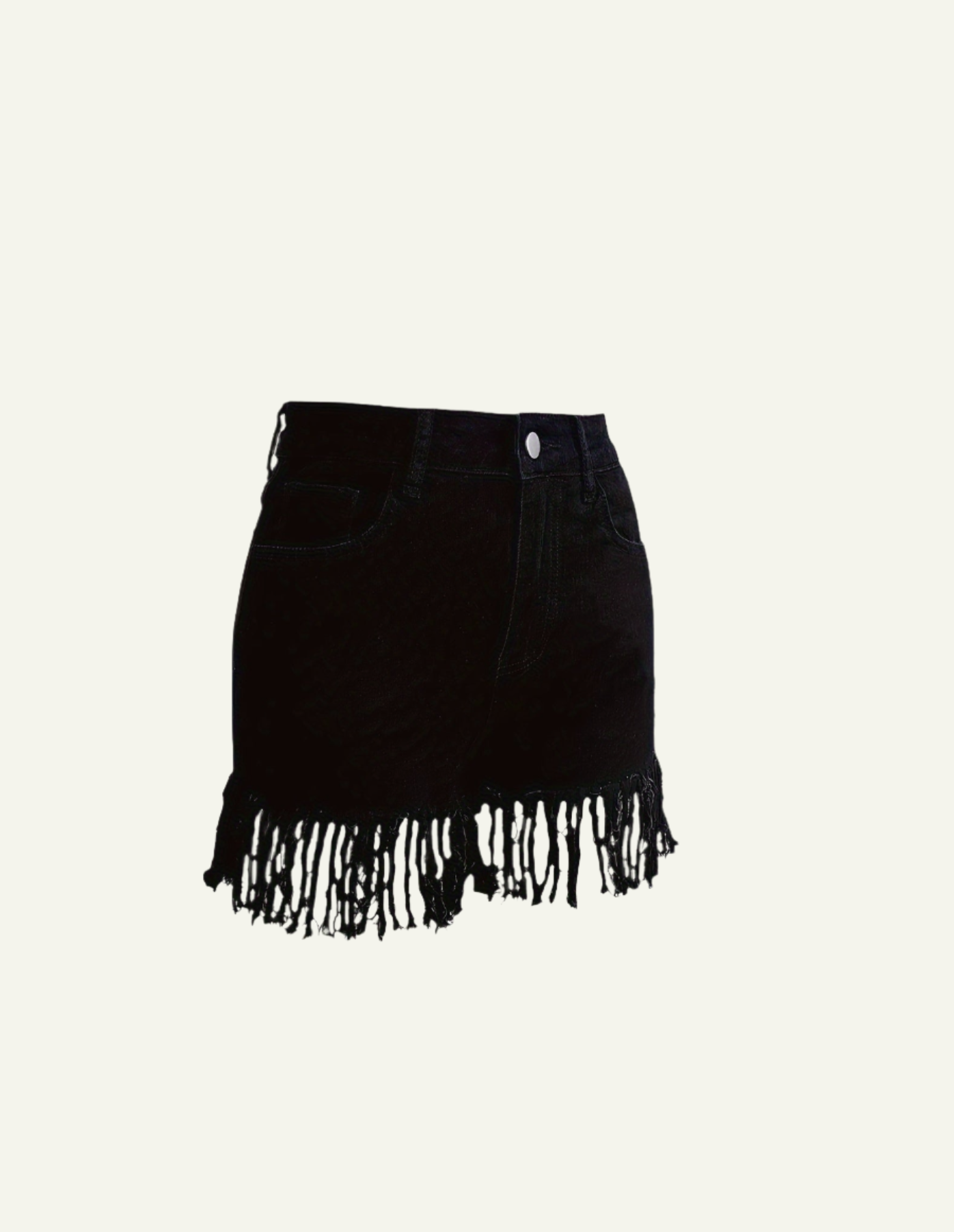 High Waisted Fringe Shorts