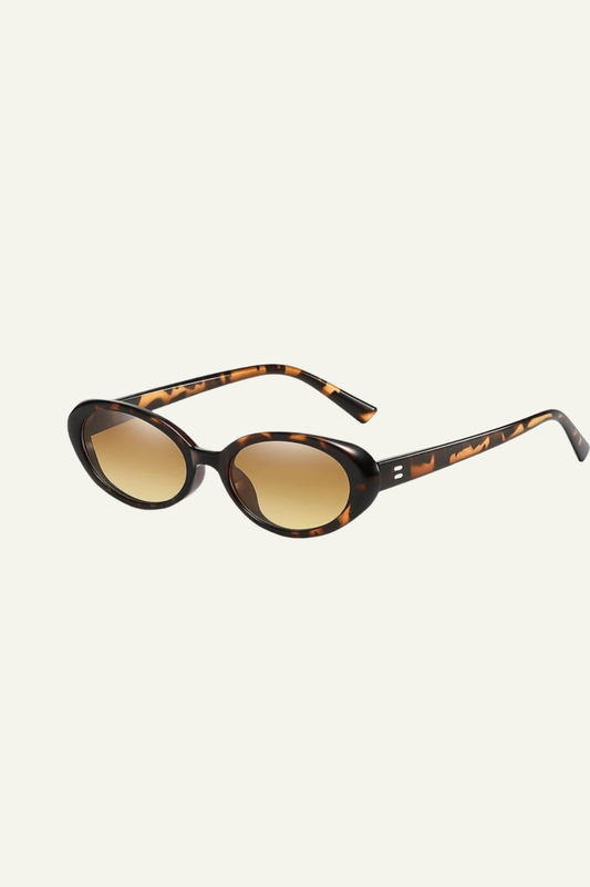 Vintage Oval Leopard Sunglasses